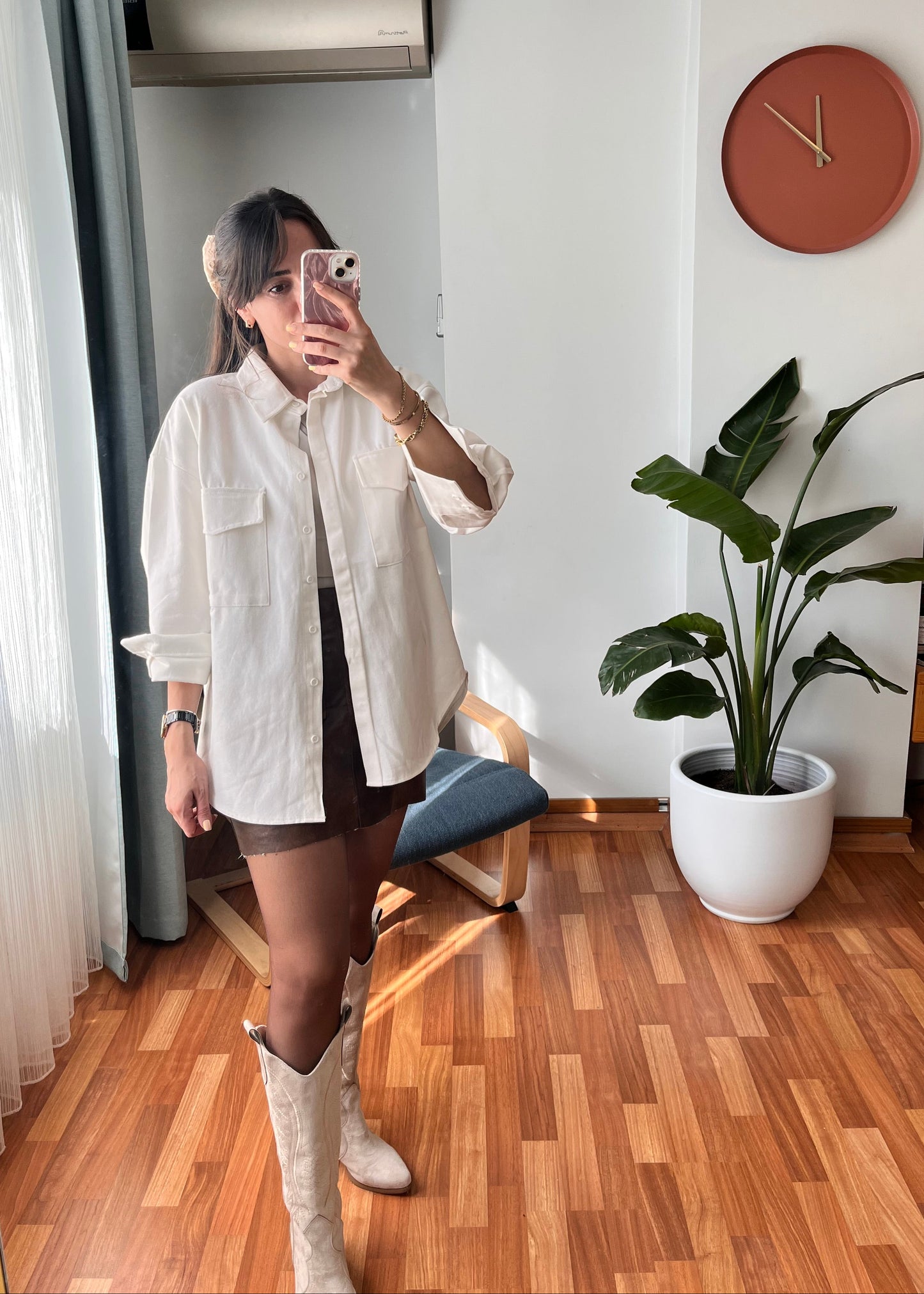 GABARDİN GÖMLEK KREM