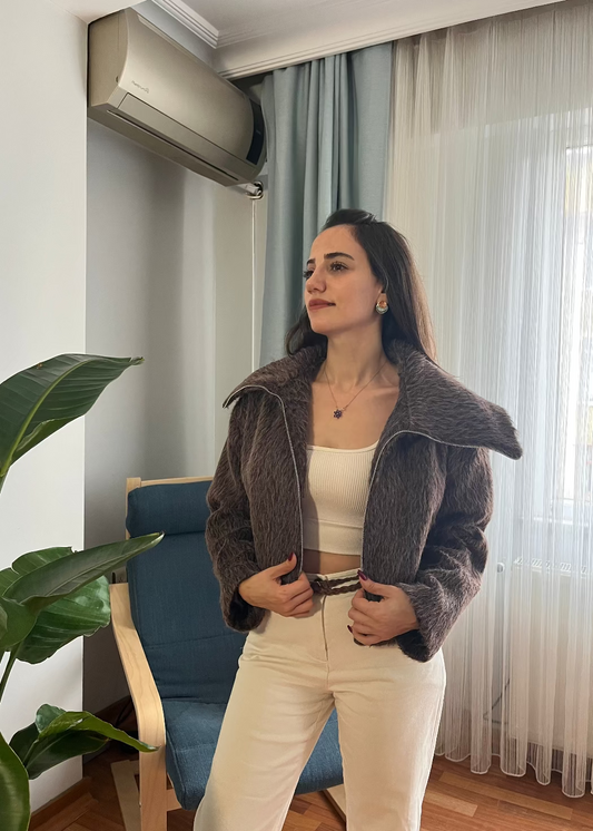 VİZON TÜYLÜ CEKET