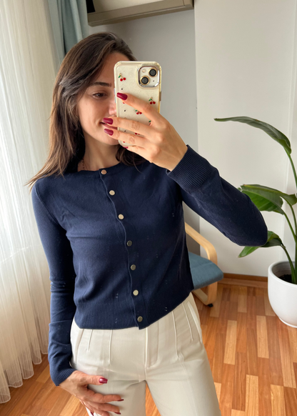 BAYAN LACİVERT HIRKA