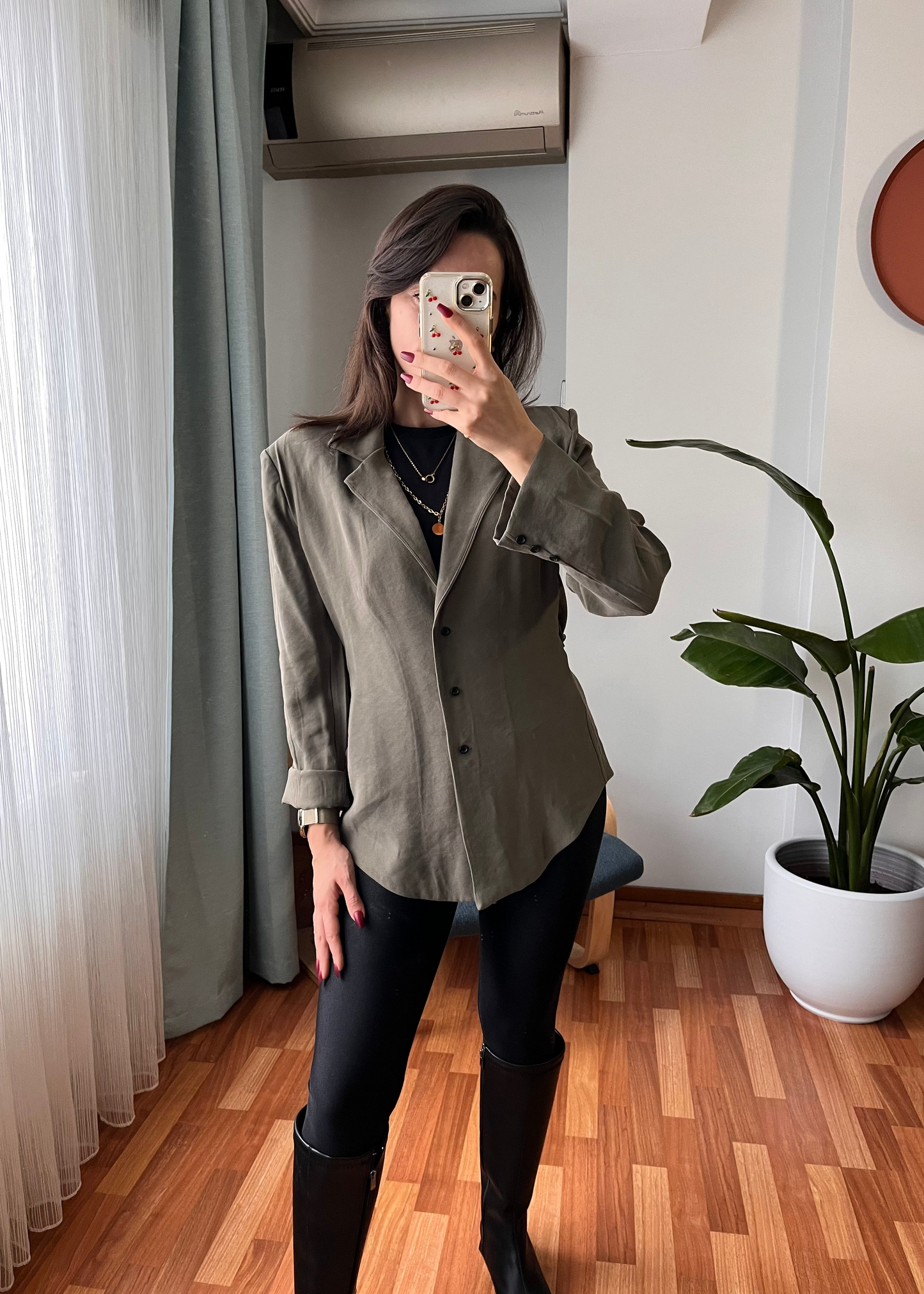 HAKİ VATKALI İNCE CEKET