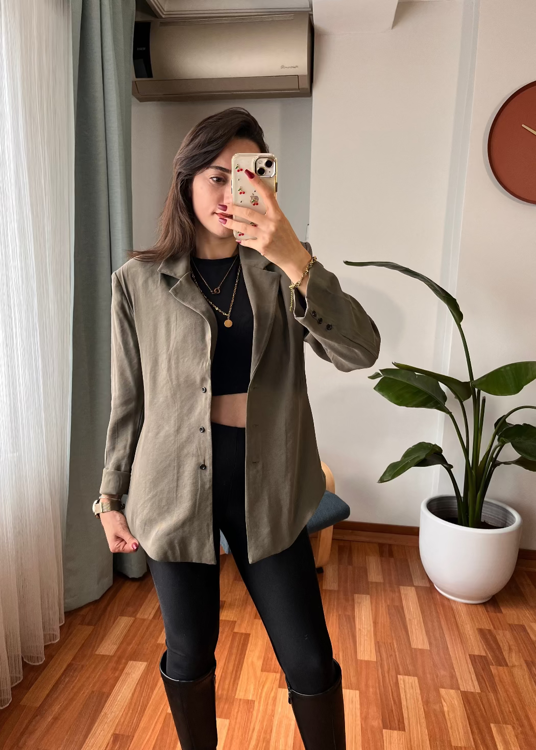 HAKİ VATKALI İNCE CEKET