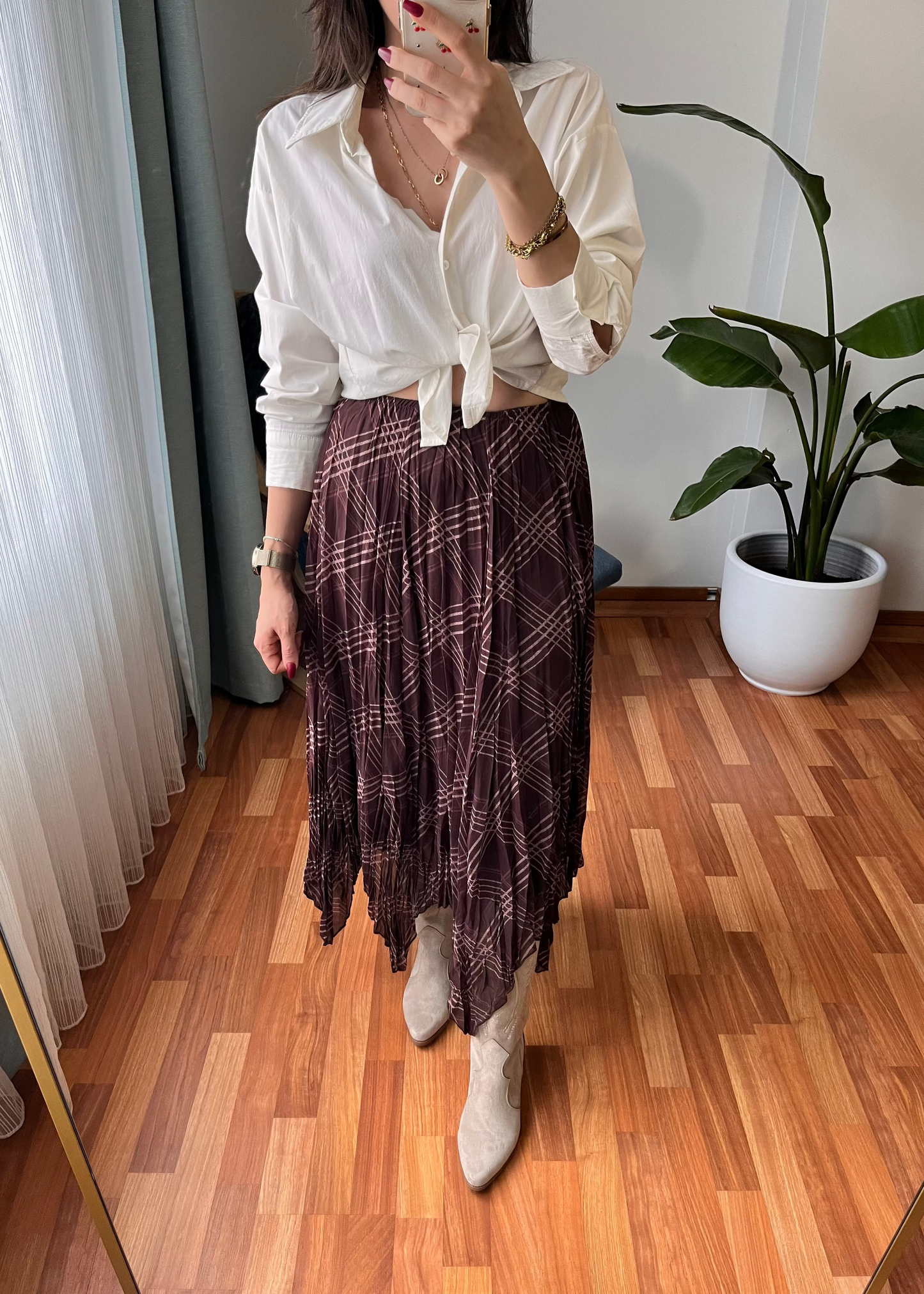 KAHVE PARÇALI EKOSE ETEK