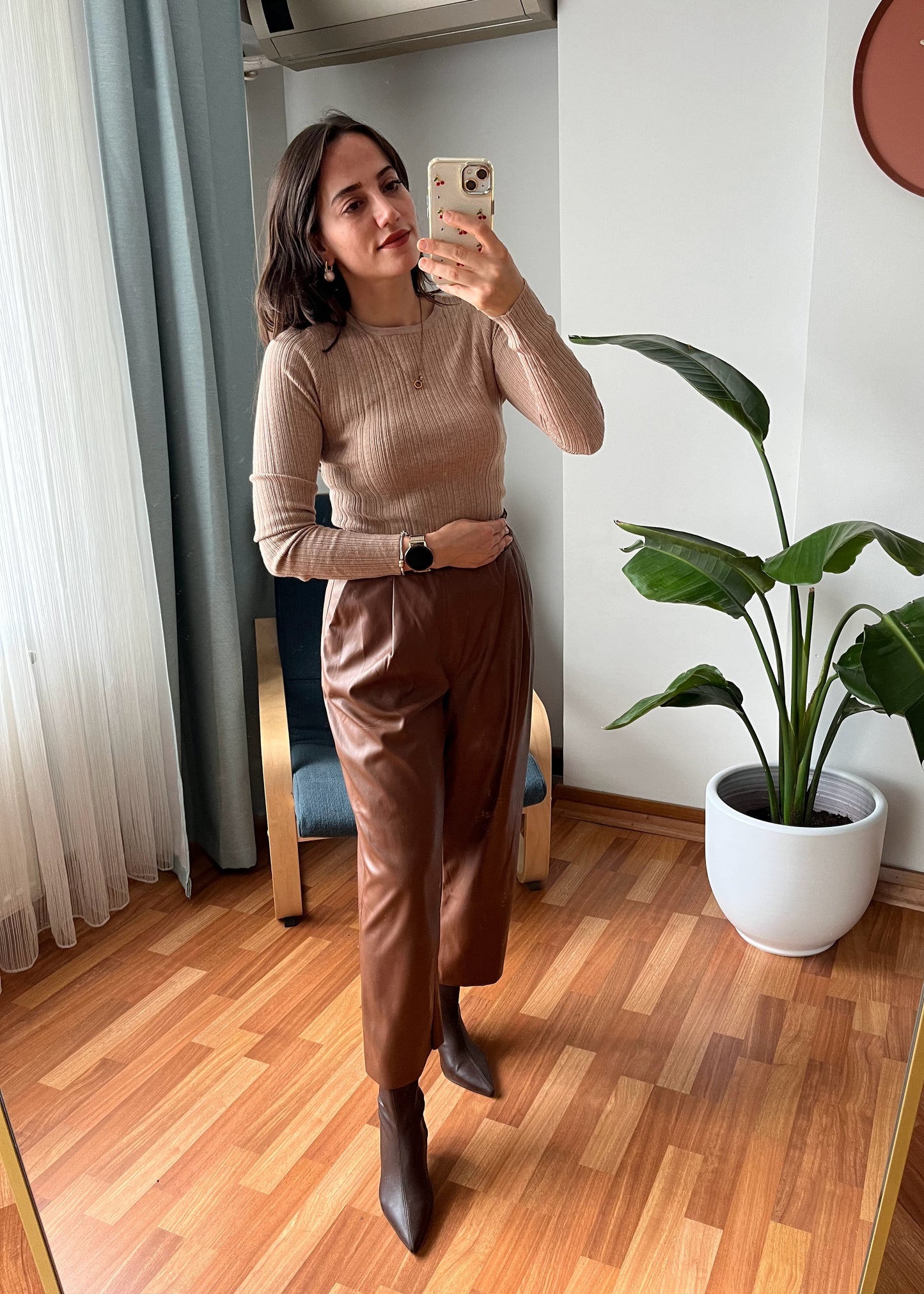 CAMEL BİSİKLET YAKA FİTİL ÖRGÜ KAZAK